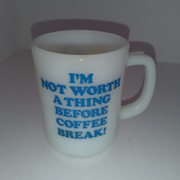 1958 Anchor Hocking VTG PEANUTS SNOOPY Milk Glass  Drinking Mug Cup -Super Rare! - Picture 2 of 15